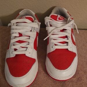 Nike Kids Red and White Athletic Sneakers